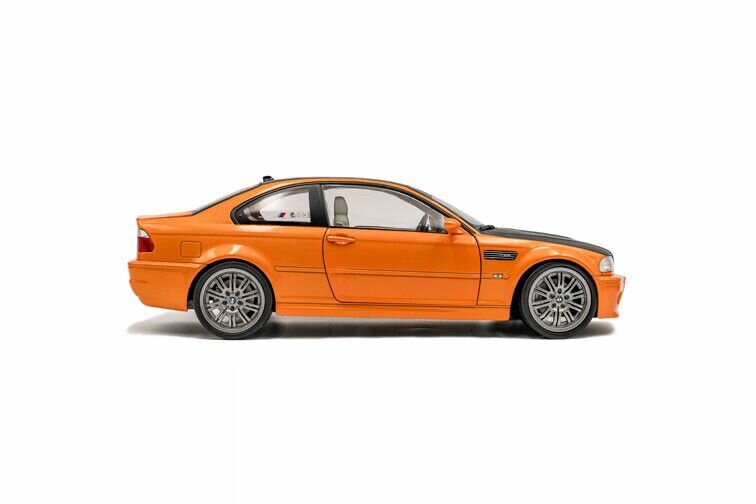BMW M3 E46 coupe oranje  schaal 1:18 solido