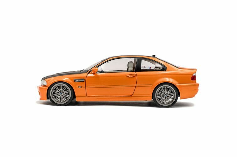 BMW M3 E46 coupe oranje  schaal 1:18 solido