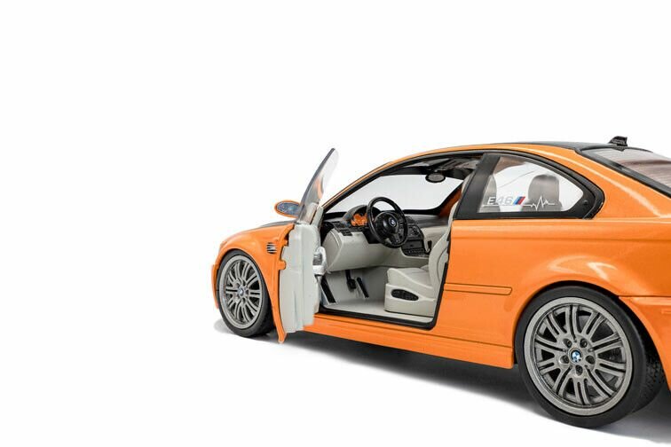 BMW M3 E46 coupe oranje  schaal 1:18 solido