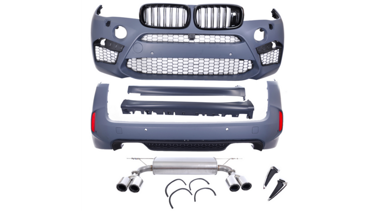 EVO look pakket passend voor BMW X5 F15 model 2013 - 2018 inclusief uitlaatdemper