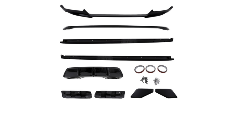 Body kit glanzend zwart passend voor BMW X6 F16 model 2014 - 2019 met M pakket bumpers