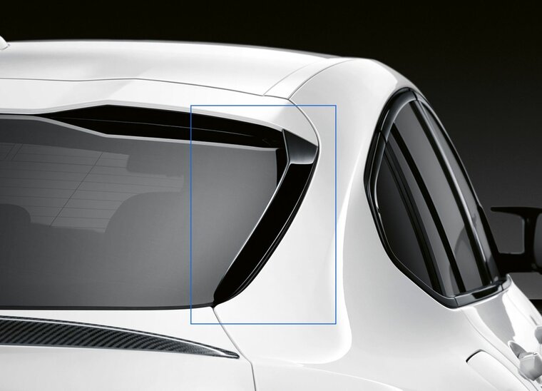 Performance look achtervinnen glanzend zwart passend voor BMW X4 G02 en X4M F98