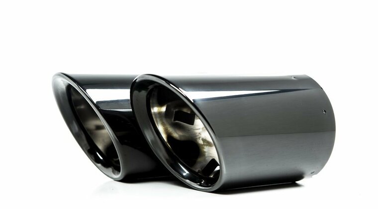 Uitlaat eindstukken black chrome passend voor BMW 3 serie G20 LCI en G21 LCI origineel BMW