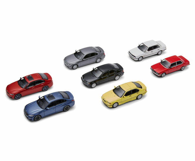 Miniatuur Collector Set 50 Years of BMW 3 Series 1:64 origineel BMW