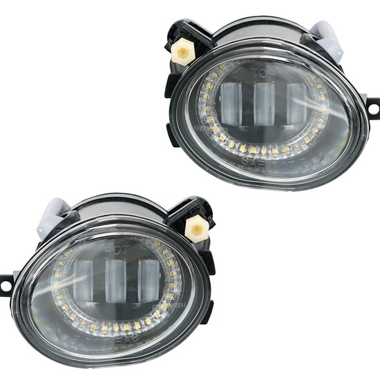 LED Angel Eyes mistlampen passend voor BMW 3 serie E46 en BMW 5 serie E39 met M pakket voorbumper