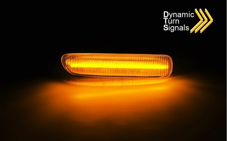 Dynamische smoke LED zijknipperlichten passend voor BMW 3 serie E46 sedan, touring, compact, 