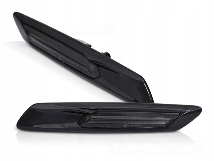 Smoke dynamic zijknipperlichten zijscherm passend voor BMW 5 serie F10 model 2010 - 2013