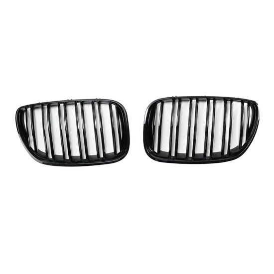 Glanzend zwarte grillen dubbelspijls passend voor BMW X5 E53 model 1999 - 2003