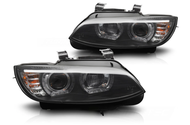 Xenon koplampen met gele verlichting passend voor BMW 3 serie E92 en E93 model 2006 - 2010