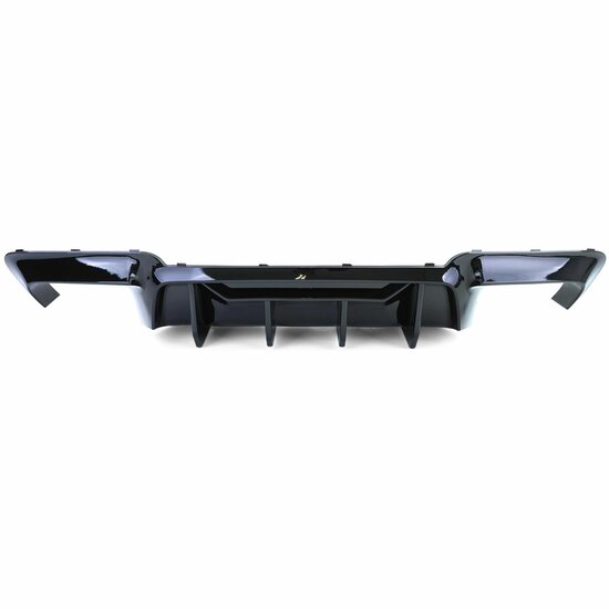 Competition look diffuser glanzend zwart passend voor BMW 5 serie F10 en F11 model 2010 - 2017