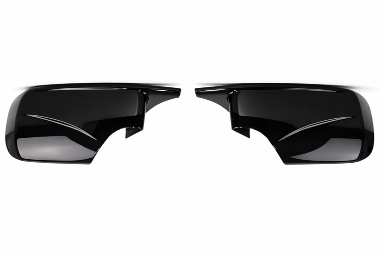 Glanzend zwarte spiegelkappen passend voor BMW 3 serie E46 sedan en touring model 1998 - 2005