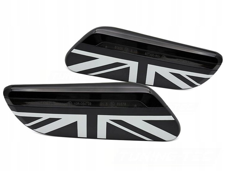 Zijknipperlichten smoke Union Jack passend voor Mini Cooper F55, F56 en F57 model vanaf 2021