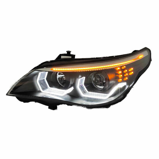 Koplampen passend voor BMW 5 serie E60 en E61 met halogeen koplampen model 2003 - 2007