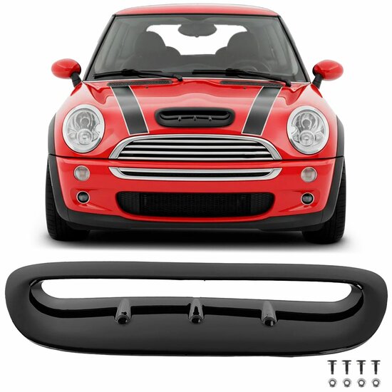 Airscoop hoogglans zwart passend voor Mini Cooper S R50 en R53