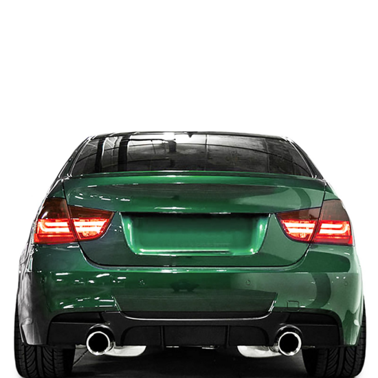 Performance look diffuser 335i look glanzend zwart passend voor BMW 3 serie E90 en E91 met M pakket achterbumper