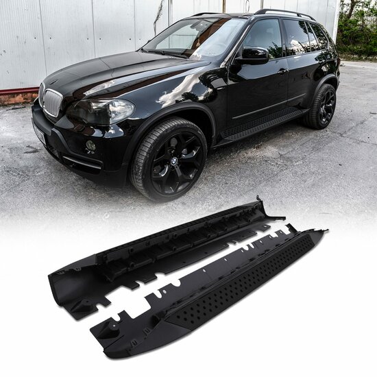 Treeplanken glanzend zwart passend voor BMW X5 E70 