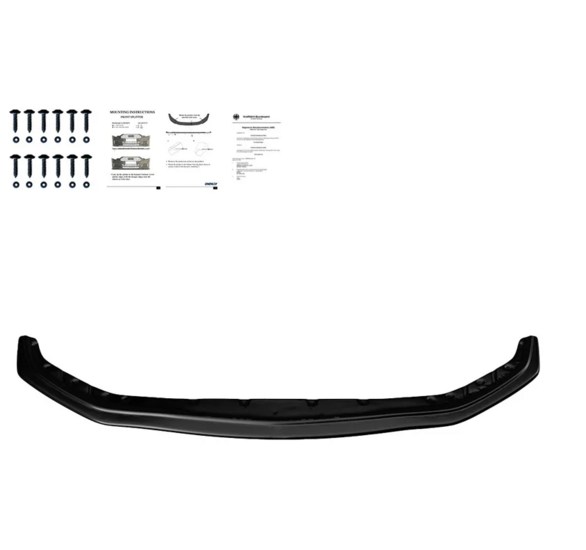 Front spoiler glanzend zwart passend voor BMW 5 serie G30 en G31 model 2017 - 2020 met M pakket voorbumper