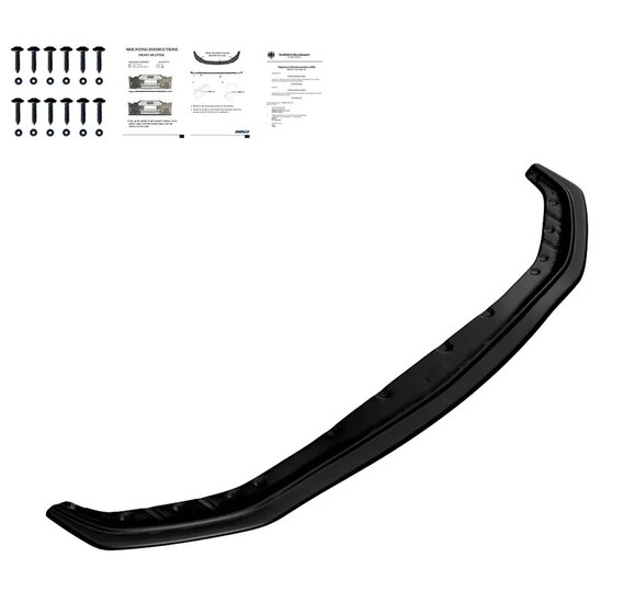 Front spoiler glanzend zwart passend voor BMW 5 serie G30 en G31 model 2017 - 2020 met M pakket voorbumper