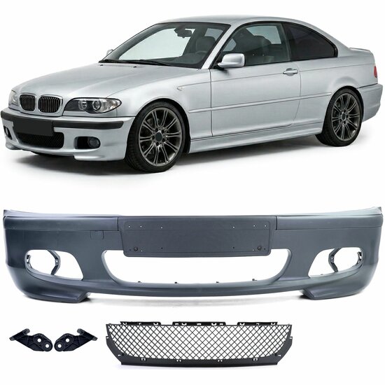Sportlook voorbumper passend voor BMW 3 serie E46 sedan en touring