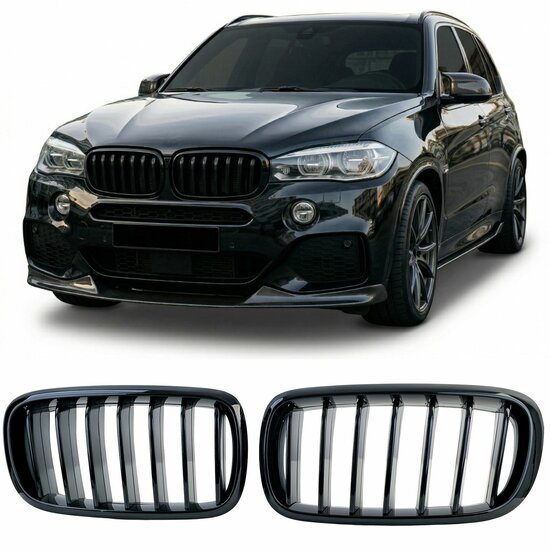 Glanzend zwarte grillen passend voor BMW X5 F15 en X6 F16