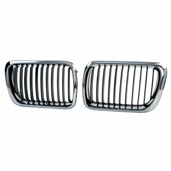 Chromen grillen passend voor BMW 3 serie E36 model 1996 - 2000