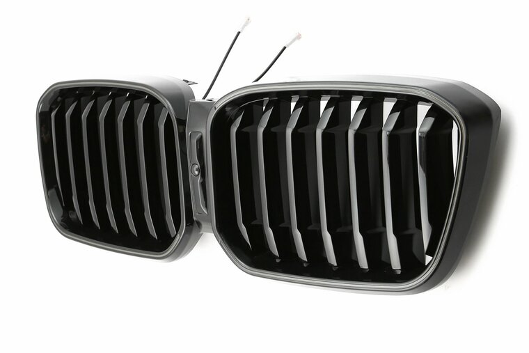 Glanzend zwarte grill met LED verlichting passend voor BMW X3 G01LCI  en X4 G02 LCI 