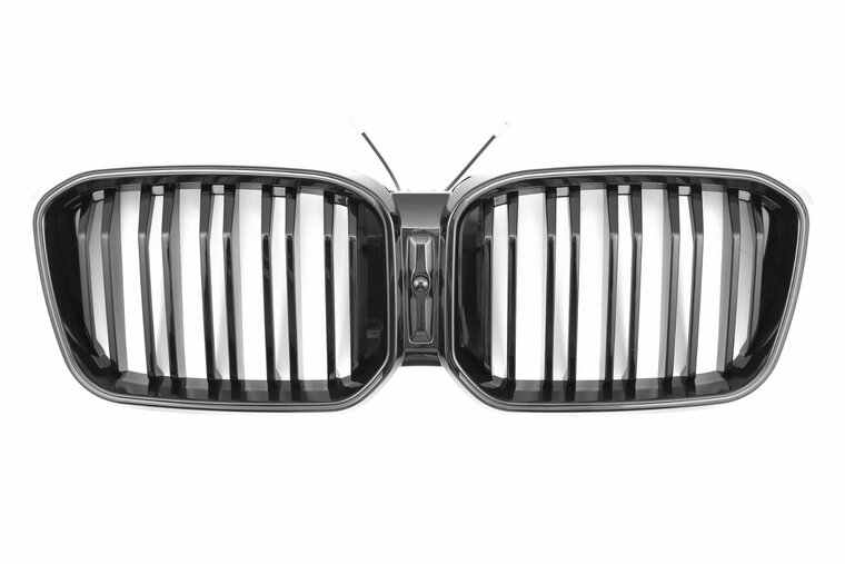 Glanzend zwarte grill dubbelspijls met LED verlichting passend voor BMW X3 G01LCI en X4 G02 LCI