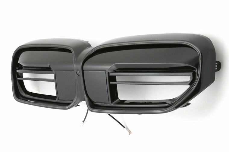 Glanzend zwarte grill G60 look met LED verlichting passend voor BMW 5 serie G30 LCI en G31 LCI model 2020 - 2023