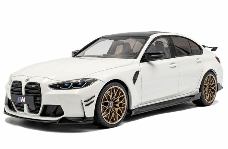 BMW M3 G80 Performance Parts '24, wit (Alpineweiss) schaal 1:18 Solido