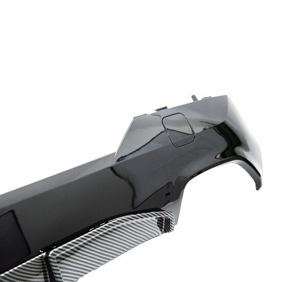 Competition look diffuser carbon look passend voor BMW 4 serie G22 en G23 met M pakket achterbumper 440i look