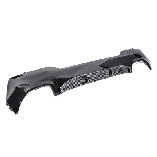 Competition look diffuser carbon look passend voor BMW 4 serie G22 en G23 met M pakket achterbumper 440i look