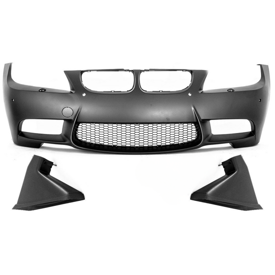 EVO look voorbumper airducts passend voor BMW 3 serie E90 en E91 EVO model 2005 - 2008 met parkeersensoren en koplampsproeiers
