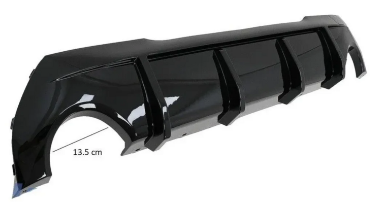 Glanzend zwart diffuser passend voor BMW 1 serie F40 met M pakket achterbumper