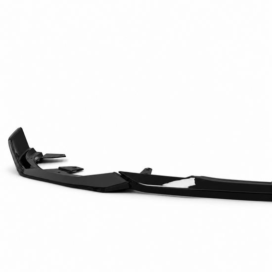 Glanzend zwarte frontlip performance look passend voor BMW 2 serie G42 met M pakket voorbumper