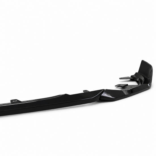 Glanzend zwarte frontlip performance look passend voor BMW 2 serie G42 met M pakket voorbumper