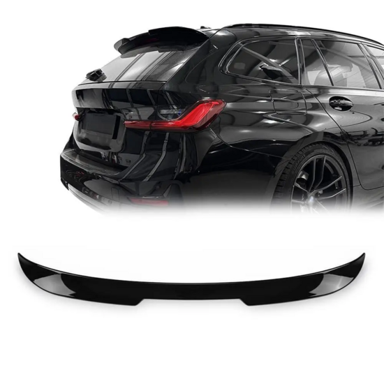 Glanzend zwarte spoiler aanzet passend voor BMW 3 serie G21 touring