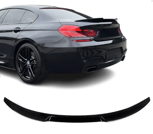 Kofferklep spoiler EVO look glanzend zwart passend voor BMW 6 serie F06 Gran Coupe