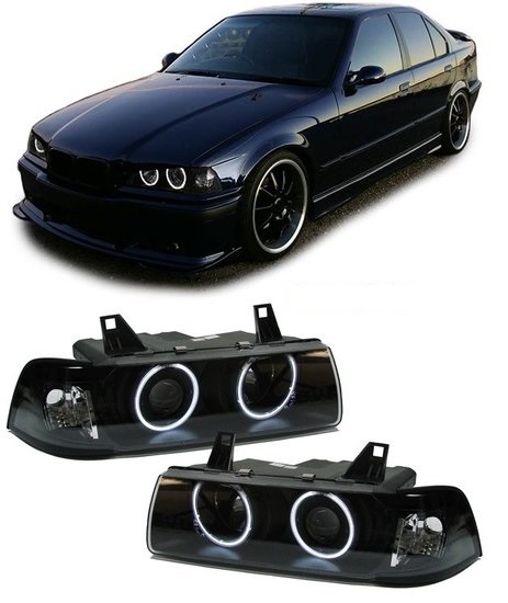 Angel eyes koplampen CCFL passend voor BMW 3 serie E36 sedan en touring