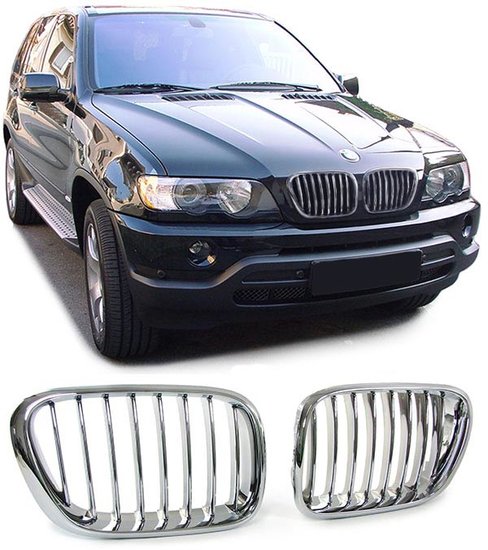 BMW X5 E53 chromen nieren model 1999 - 2003