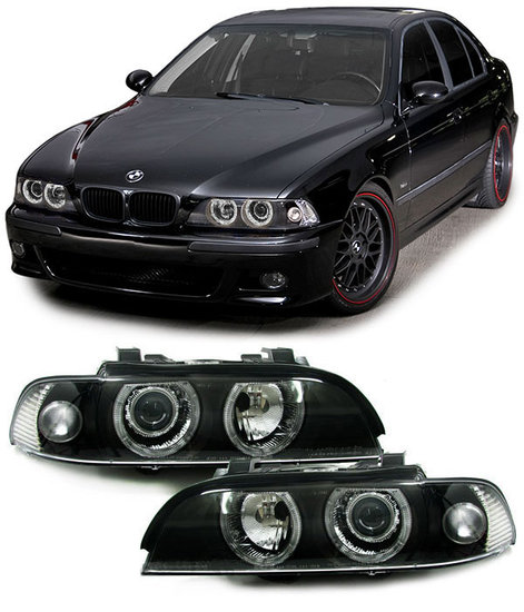 BMW 5 serie E39 halogeen angel eyes koplampen facelift look model 1995 - 2000