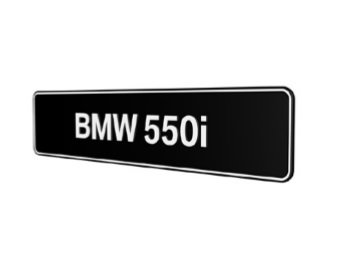 BMW 550i E60 E61 F07 GT F10 F11 showroomplaten origineel BMW