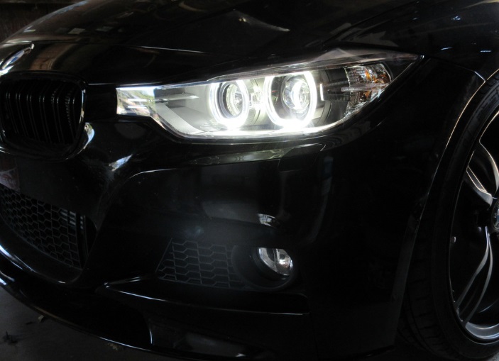 Xenon-look angel eyes koplampen passend voor BMW 3 serie F30 en F31 model 2012 - 2015 