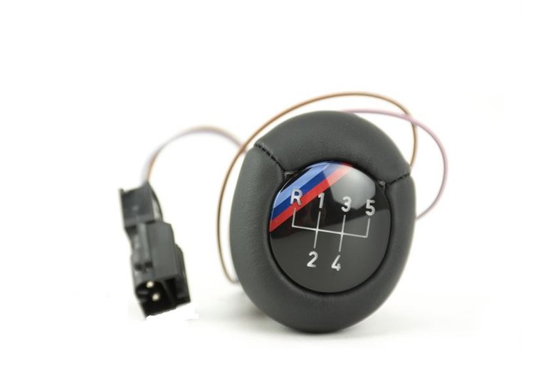 Verlichte lederen M pook old skool 5 bak origineel BMW passend voor E28, E30, E34, E36