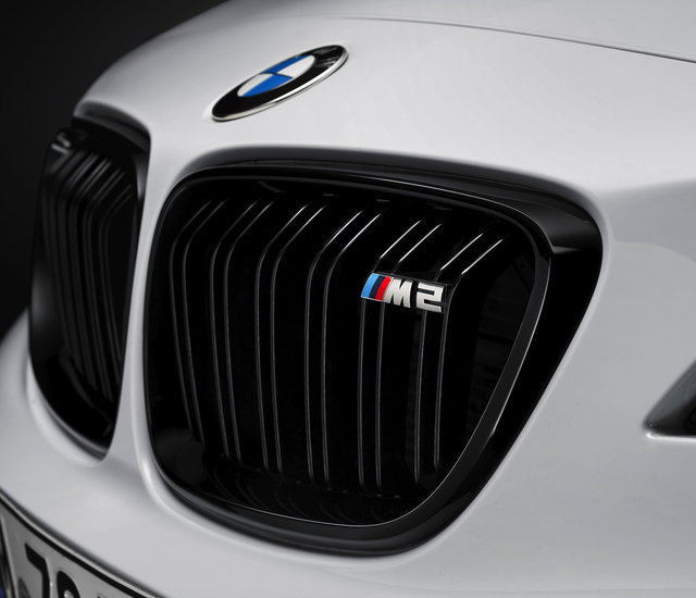 Grillen hoogglans zwart met dubbele spijlen passend voor BMW M2 F87 origineel BMW