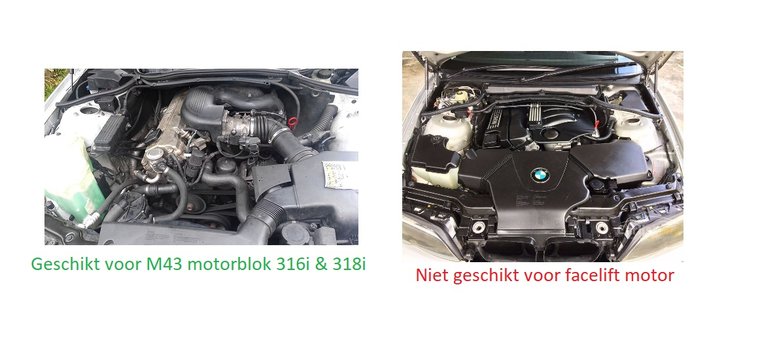 Veerpootbrug passend voor BMW 3 serie E46 316i, 318i en 318ci 4 cilinder M43 