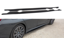 Maxton Design zijskirt aanzets V1 hoogglans zwart passend voor BMW 3 serie G20 en G21 model 2019 - 2022 met M pakket