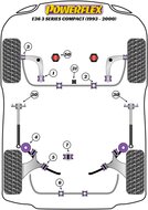 Powerflex Road Series Stabilisatorstangbevestiging voor 24mm BMW 3 serie E36 Compact 1993 &ndash; 2000