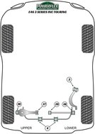 Powerflex Road Series Anti roll bar rubber voor 23mm BMW 3 serie E46 Sedan Touring Coupe Cabrio 1999 &ndash; 2006