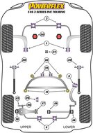 Powerflex Road Series Subframe achter rubber achter BMW 3 serie E46 Sedan Touring Coupe Cabrio 1999 &ndash; 2006