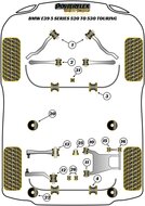 Powerflex Road Series Voorste/onderste tie bar naar chassis bus BMW 5 serie E39 520 t/m 530 Touring 1996 &ndash; 2004